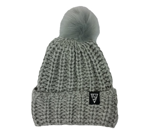 Launch PomPom Beanie Grey Main