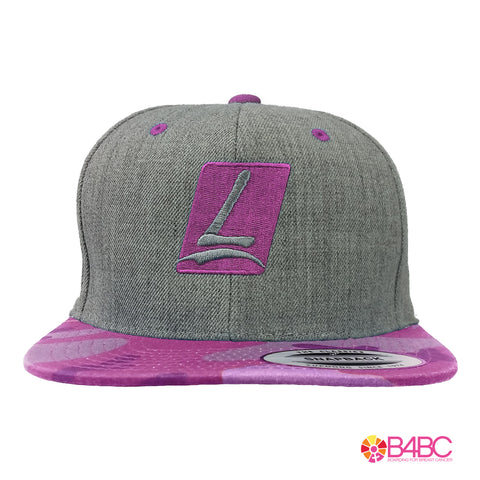 Logo Snapback - B4BC Heather/Pink Camo